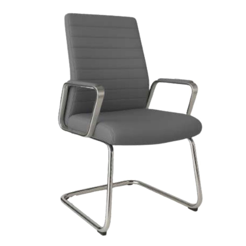 Silla de visita Nogal Beat Mallorca tapizada con respaldo reclinable y estructura resistente