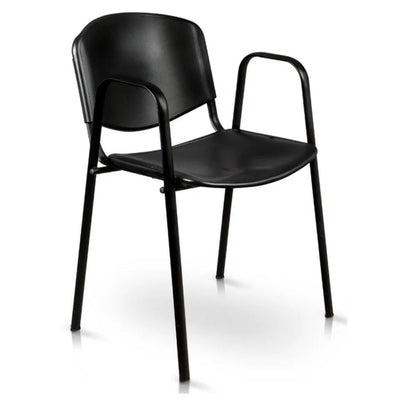Silla de visita Nogal Beat Novaiso con brazos y asiento y respaldo en polipropileno de colores
