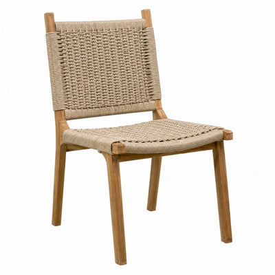 Silla de Terraza para Áreas de Estar - NOGAL BEAT ROXANE - Varios Colores - Madera Teca y Polyrattan Sin Antebrazo - SILLA ROXANE sin antebrazo Beige - CAMCO - NOGAL BEAT - Silla de Terraza