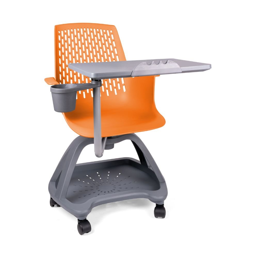 SILLA ESCOLAR OFFIHO BLOW OHP-2100 | Silla Escolar | Rodajas | Base Giratoria | Varios Colores | Polipropileno | Interior - OHP-2100 - OFFIHO - NOGAL BEAT - Sillas