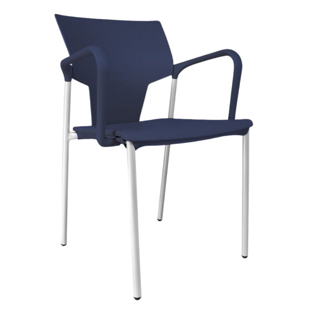 SILLA INFINITI AKTIVA BRAZOS | Silla Aktiva Brazos para Visita Institución | Polipropileno | Base 4 Puntas | Interior - 100-0620B-SND - Infiniti - NOGAL BEAT - Sillas