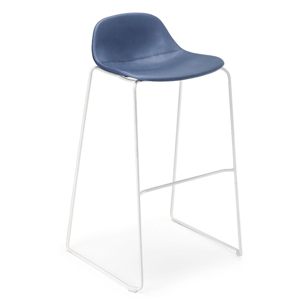 SILLA INFINITI PURE LOOP MINI | Silla Ocasional Cocina | Base Dandy Trineo| Varios Colores | Asiento Polipropileno | Exterior - 113-3422I-AZL - Infiniti - NOGAL BEAT -