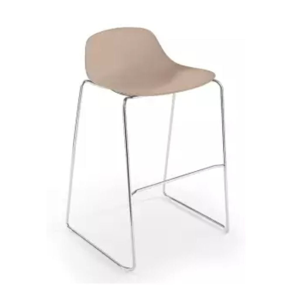 SILLA INFINITI PURE LOOP MINI | Silla Ocasional Cocina | Base Dandy Trineo| Varios Colores | Asiento Polipropileno | Exterior - 113-3422I-SND - Infiniti - NOGAL BEAT -