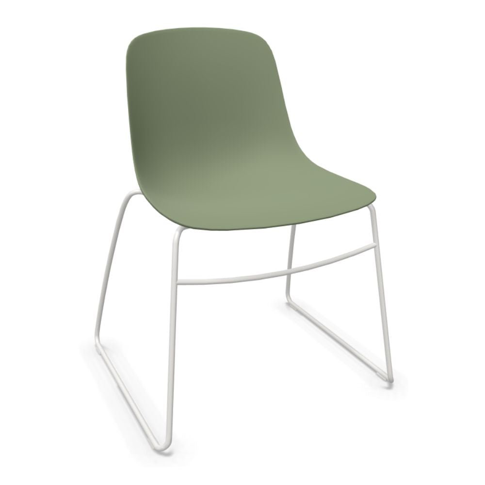 SILLA INFINITI PURE LOOP MONO | Silla | Trineo | Varios Colores | Carcasa Polipropileno | Interior Exterior - 110-5930S-VRD - Infiniti - NOGAL BEAT - Sillas