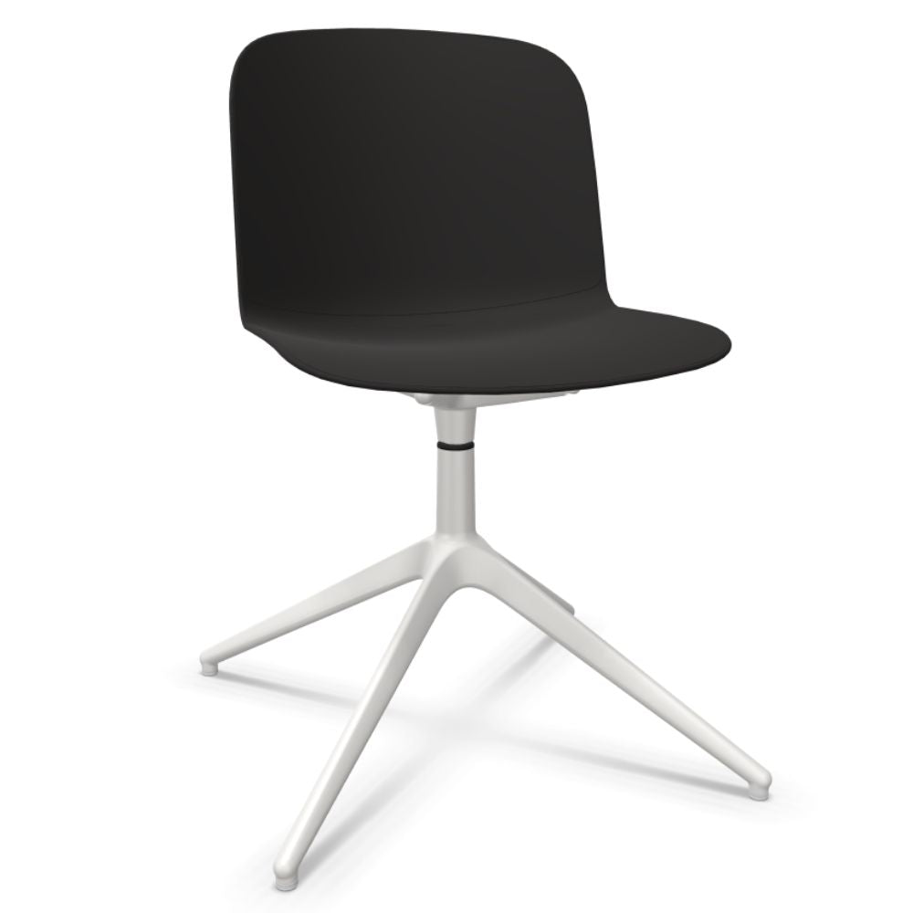 SILLA INFINITI RELIEF | Silla Ocasional | Base 4 Patas Estrella | Varios Colores | Asiento Monocarcasa Polipropileno | Interior - 110 - 6236G - NGO - Infiniti - NOGAL BEAT -