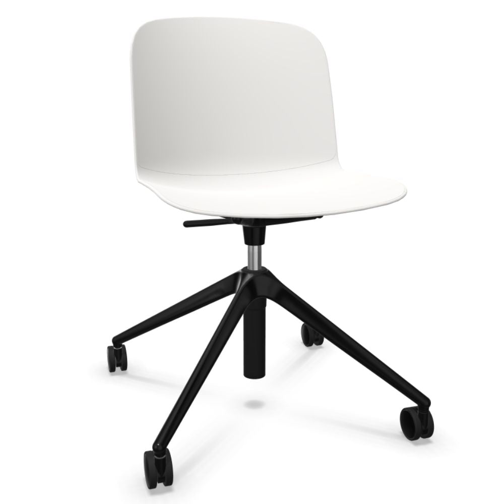 SILLA INFINITI RELIEF | Silla Ocasional | Base 4 Patas Estrella | Varios Colores | Asiento Monocarcasa Polipropileno | Interior - 110 - 6235R - BCO - Infiniti - NOGAL BEAT -