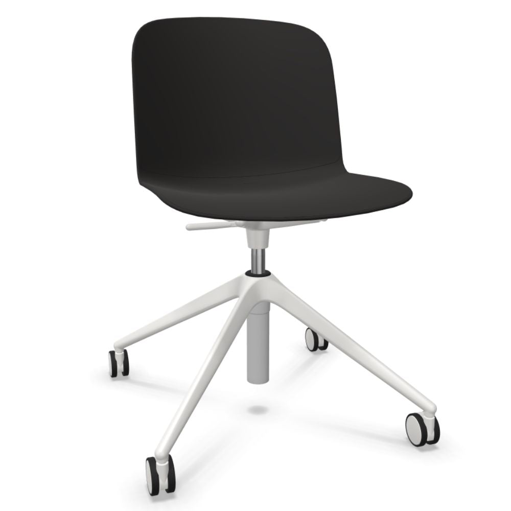 SILLA INFINITI RELIEF | Silla Ocasional | Base 4 Patas Estrella | Varios Colores | Asiento Monocarcasa Polipropileno | Interior - 110 - 6236R - NGO - Infiniti - NOGAL BEAT -
