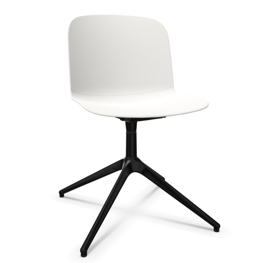 SILLA INFINITI RELIEF | Silla Ocasional | Base 4 Patas Estrella | Varios Colores | Asiento Monocarcasa Polipropileno | Interior - 110 - 6235G - BCO - Infiniti - NOGAL BEAT -