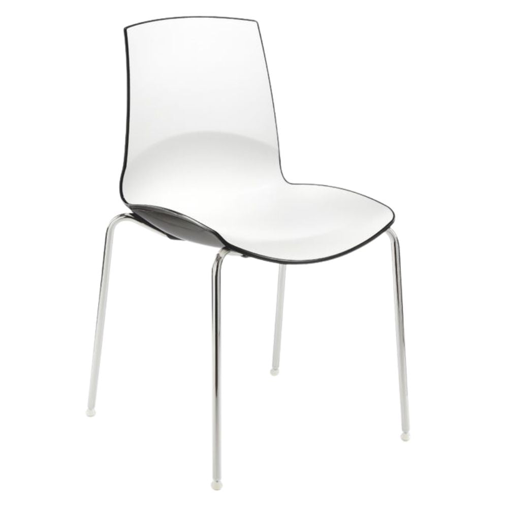 SILLA INFINITI Silla Now Polipropileno Base 4 Puntas Acero Cromado - 110-11200-NGO - Infiniti - NOGAL BEAT - Sillas