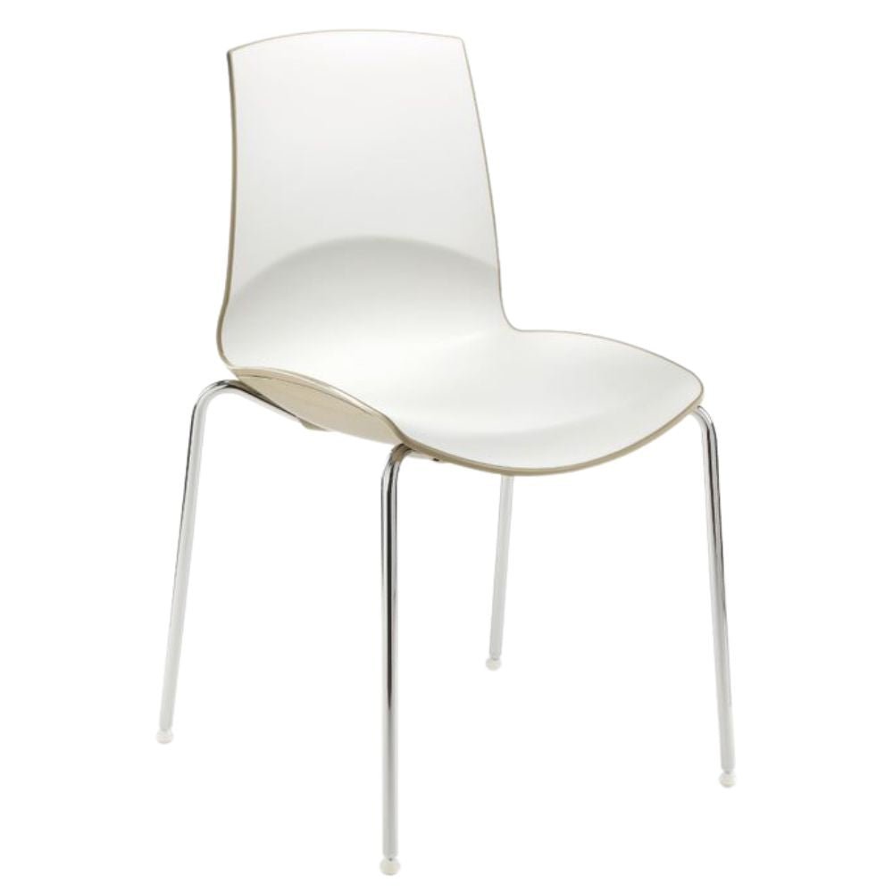 SILLA INFINITI Silla Now Polipropileno Base 4 Puntas Acero Cromado - 110-11200-SND - Infiniti - NOGAL BEAT - Sillas