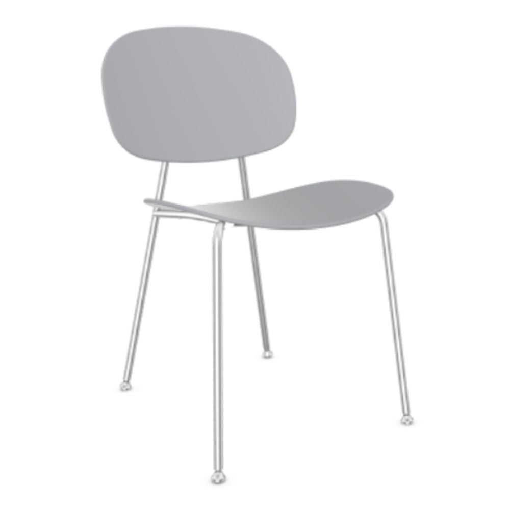 SILLA INFINITI TONDINA POP | Silla Ocasional para Sala de Estar | Base 4 Puntas | Varios Colores | Asiento y Respaldo Polipropileno | Interior - 110 - 3720A - GR - Infiniti - NOGAL BEAT -