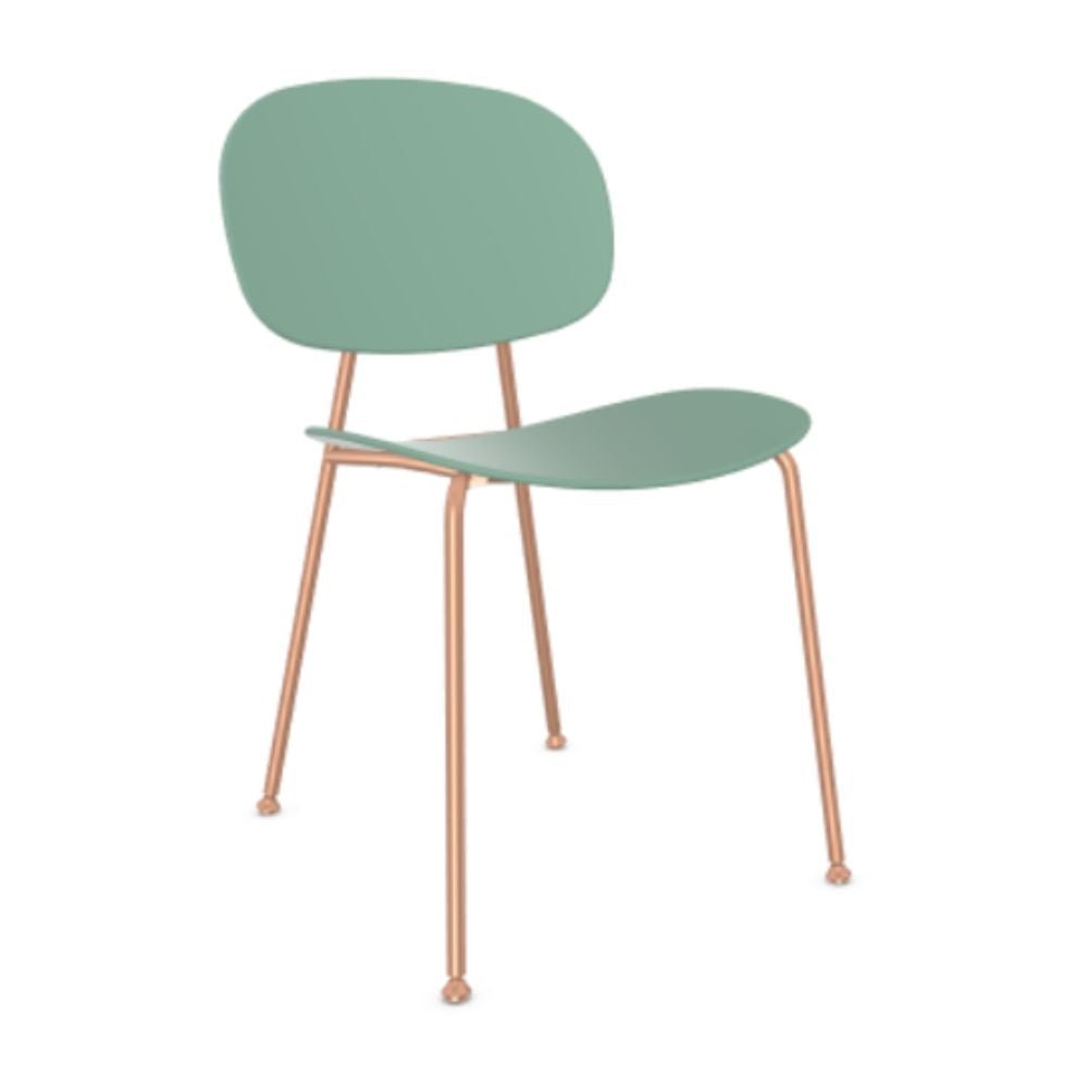 SILLA INFINITI TONDINA POP | Silla Ocasional para Sala de Estar | Base 4 Puntas | Varios Colores | Asiento y Respaldo Polipropileno | Interior - 110 - 3780A - VD - Infiniti - NOGAL BEAT -