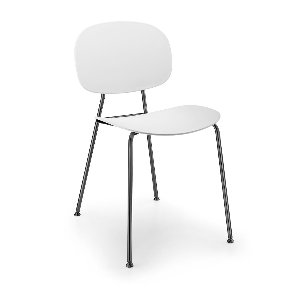 SILLA INFINITI TONDINA POP | Silla Ocasional para Sala de Estar | Base 4 Puntas | Varios Colores | Asiento y Respaldo Polipropileno | Interior - 110 - 3790A - BC - Infiniti - NOGAL BEAT -