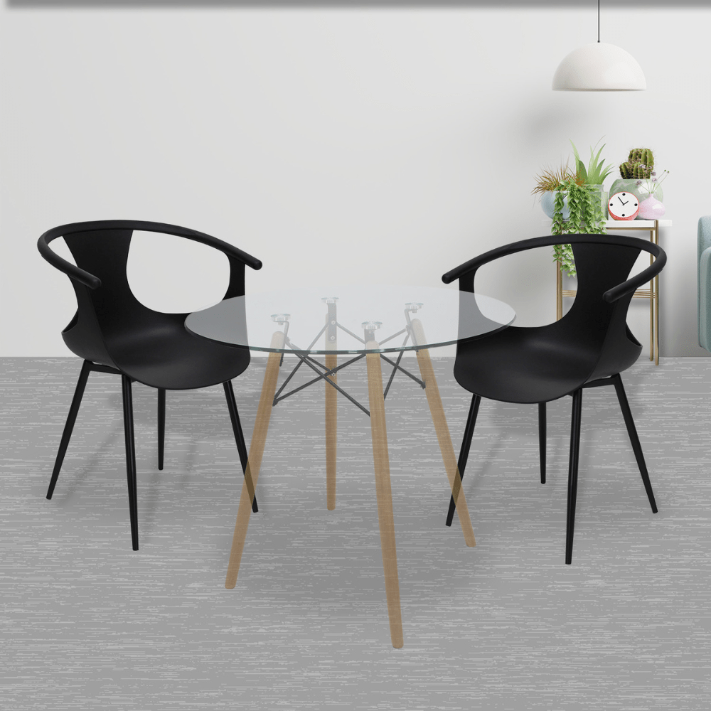 Silla comercial Kingstrong Catanzaro de polipropileno con asiento orgánico y base de cuatro patas