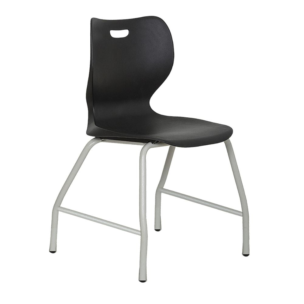 SILLA NOGAL BEAT AB - 100V | Silla Escolar para Instituciones | Estructura Tubular Pintada | Polipropileno | Interior - AB - 100V - ALBAR - NOGAL BEAT - silla