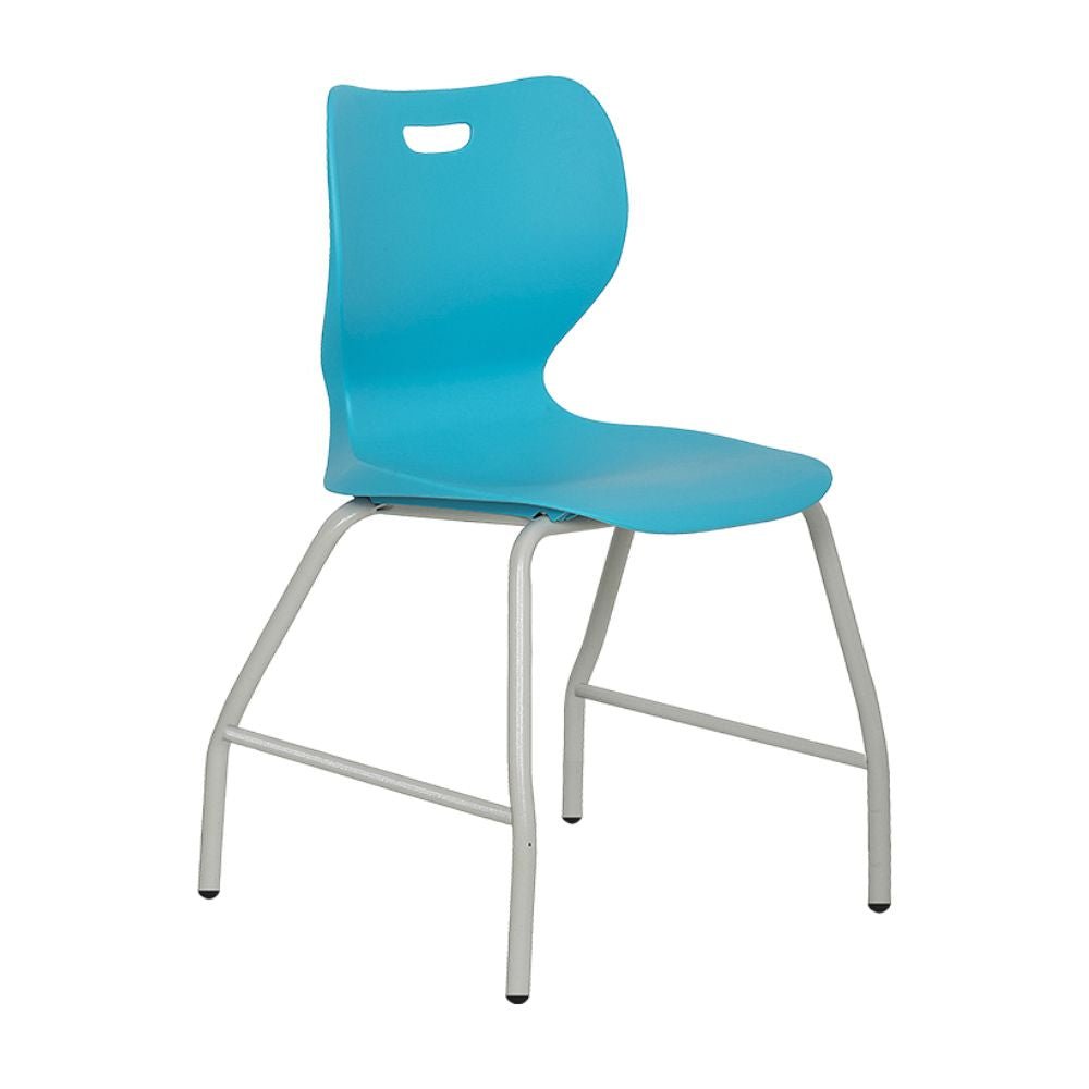 SILLA NOGAL BEAT AB - 100V | Silla Escolar para Instituciones | Estructura Tubular Pintada | Polipropileno | Interior - AB - 100V - ALBAR - NOGAL BEAT - silla