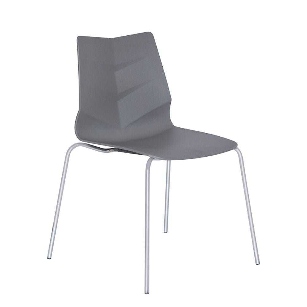 SILLA NOGAL BEAT ALBAR PL - 80 | Respaldo Asiento Polipropileno | 1 Sola Pieza | Protección UV | Estructura Metal | Regatón Antiderrapante | Exterior - PL - 80 - ALBAR - NOGAL BEAT - Sillas