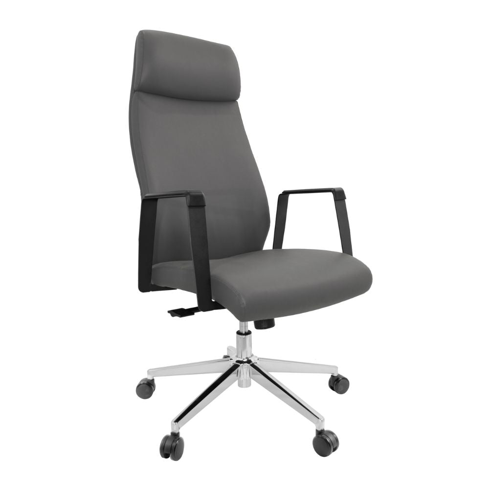 SILLA NOGAL BEAT E-10201G | Silla Directiva | Asiento Hule Espuma | Brazos Polipropileno | Base Metálica | Interior - E-10201G - GERSA - NOGAL BEAT - Sillas para oficina