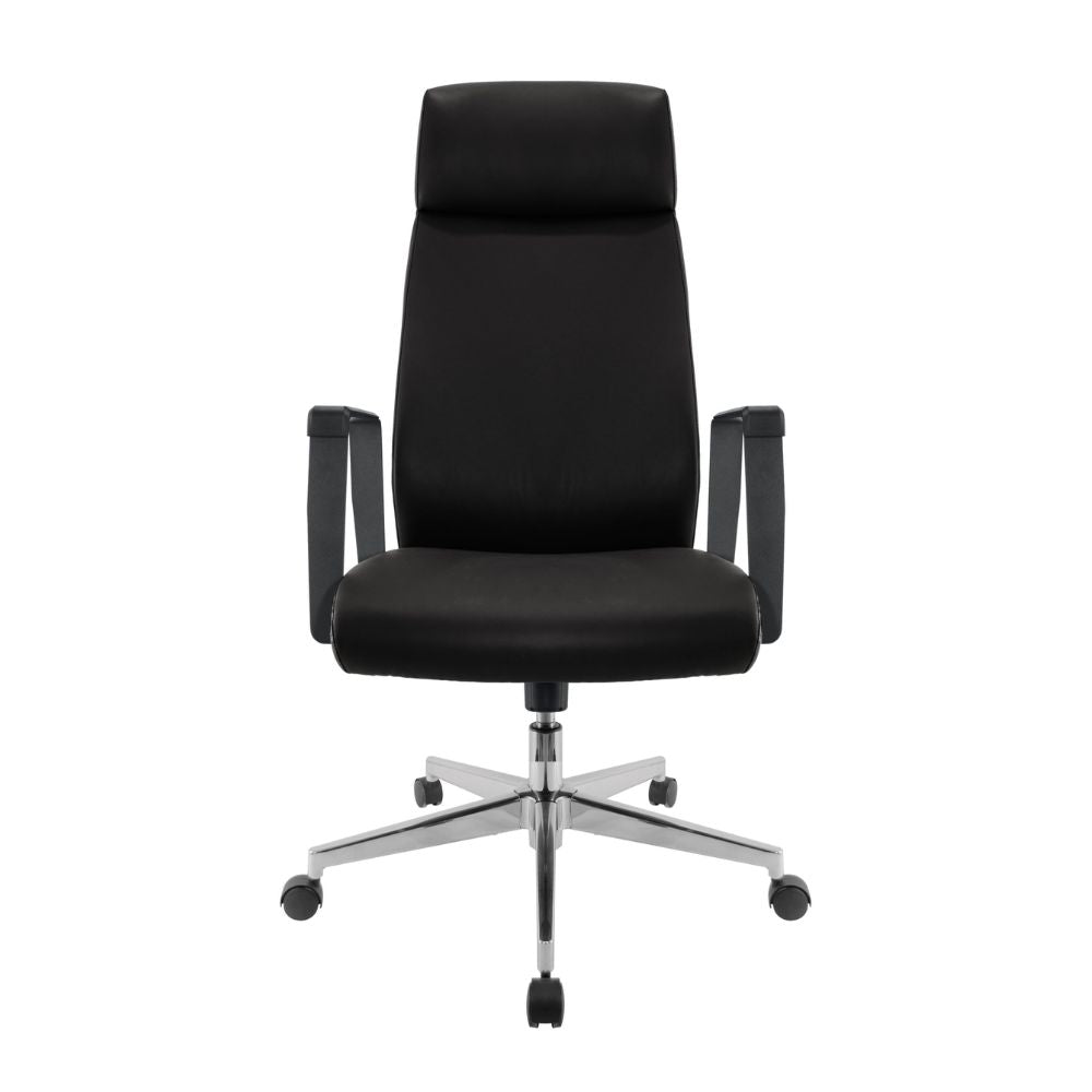 SILLA NOGAL BEAT E-10201N | Silla Directiva | Asiento Hule Espuma | Brazos Polipropileno | Base Metálica | Interior - E-10201N - GERSA - NOGAL BEAT - Sillas