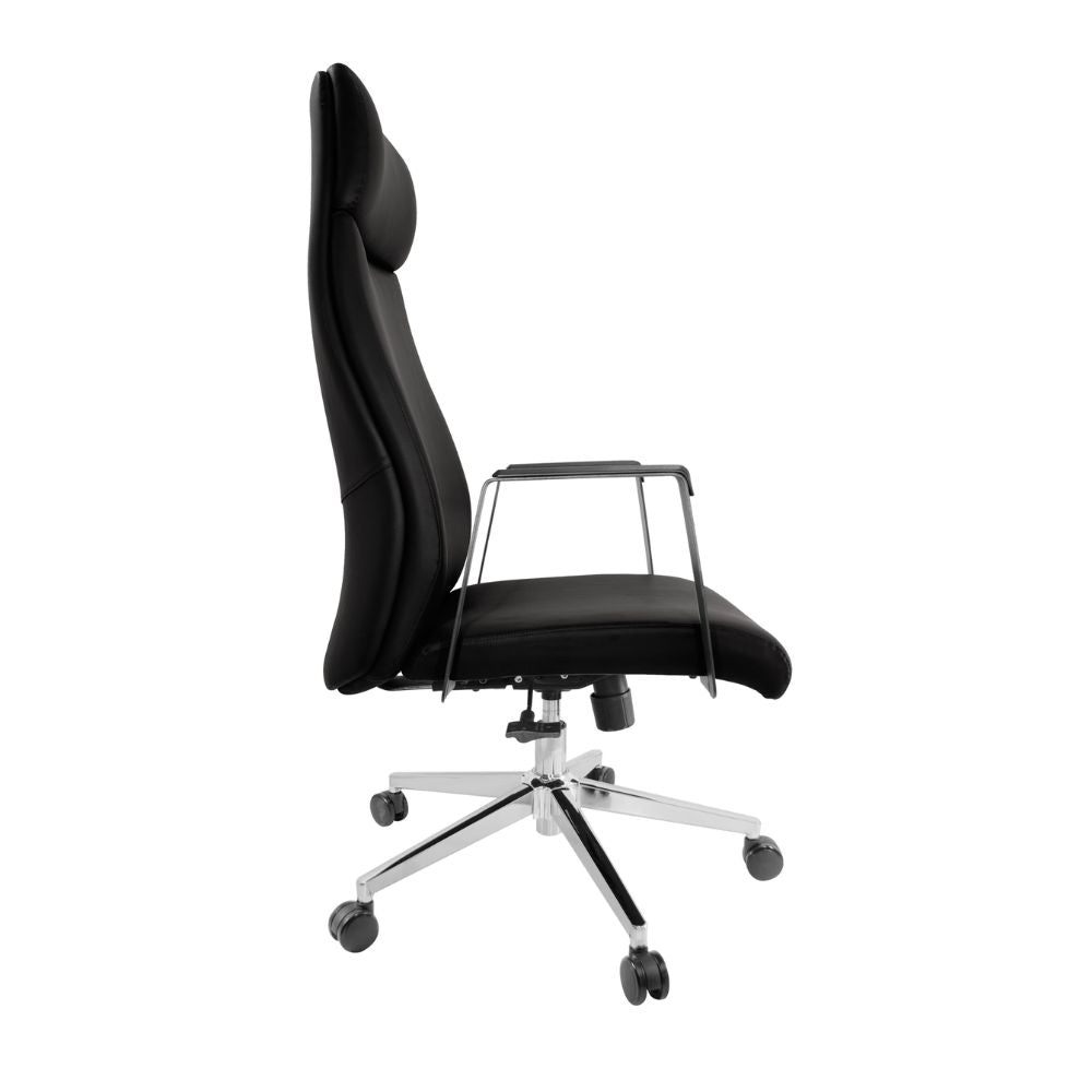 SILLA NOGAL BEAT E-10201N | Silla Directiva | Asiento Hule Espuma | Brazos Polipropileno | Base Metálica | Interior - E-10201N - GERSA - NOGAL BEAT - Sillas