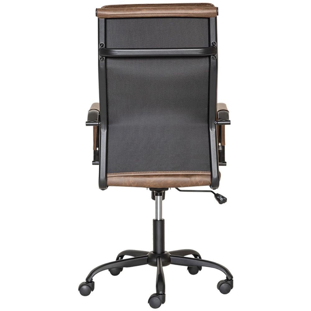 SILLA NOGAL BEAT GA - 005A | Silla Ejecutiva | Respaldo Tapiz Vinil | Hule Espuma | Brazos Tubular Acero | Pistón | Base Metal | Interior - GA - 005A - ALBAR - NOGAL BEAT - Sillas de oficina
