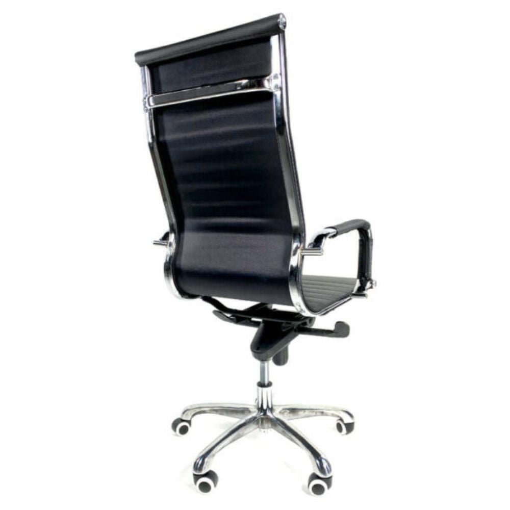 SILLA OFIK 346 VISTA 1001H | Silla Ejecutiva para Oficina | Base Aluminio | Vinipiel | Interior - 346 - OFIK - NOGAL BEAT -