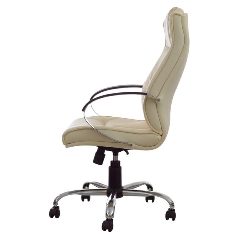 SILLA OFIK 373 KAHLO | Silla Ejecutiva para Oficina | Base Estrella | Piel en Áreas de Contacto | Interior - 373 - OFIK - NOGAL BEAT - Sillas de oficina