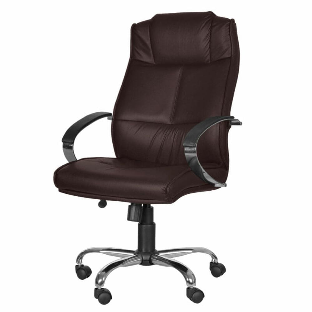 SILLA OFIK 373 KAHLO | Silla Ejecutiva para Oficina | Base Estrella | Piel en Áreas de Contacto | Interior - 373 - OFIK - NOGAL BEAT - Sillas de oficina