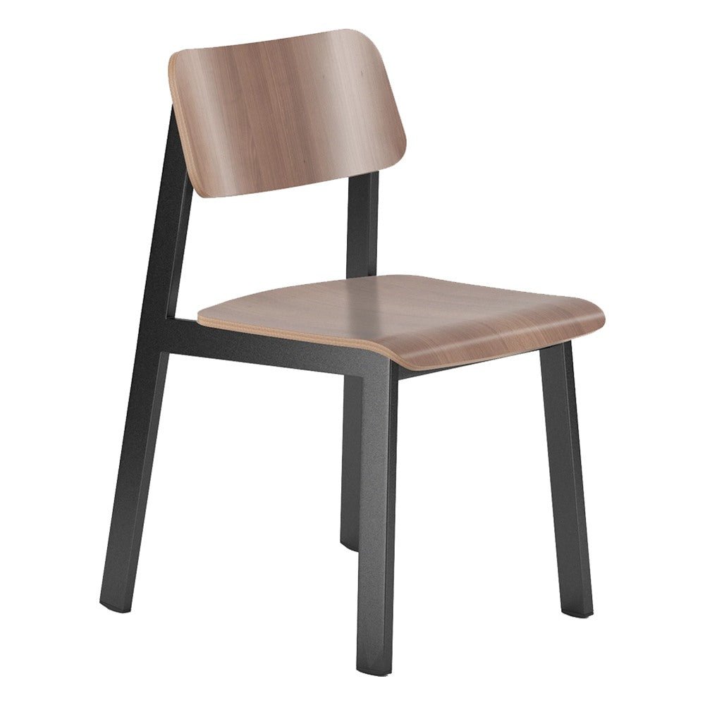 Silla para Cafetería - GEBESA GRC SADIE LL - Frente 50 cm - Estructura de Acero - GGRS280 - GEBESA - NOGAL BEAT - Silla Comercial Interior