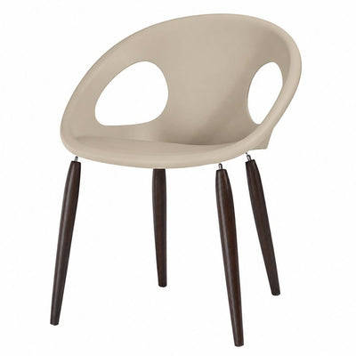 Silla Para Cafetería Reciclable - LABENZE NATURAL DROP 155-15550 - Dovegray - Patas de Madera - 155-15550 - Labenze - NOGAL BEAT - Silla Comercial Interior