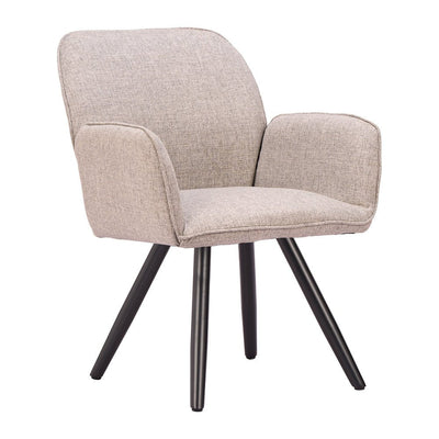 Silla para Cafetería y Terraza - ZUO SIEVE - Beige - Asiento y Respaldo Tapizados con Tela para Exterior - 704213 - Zuo - NOGAL BEAT - Silla de Terraza