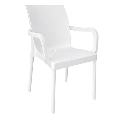 Silla para Hotel Áreas de Exterior - LABENZE IRIS 106-00850 - Blanco - Brazos y Apilable - 106-00850 - Labenze - NOGAL BEAT - Silla Comercial Exterior