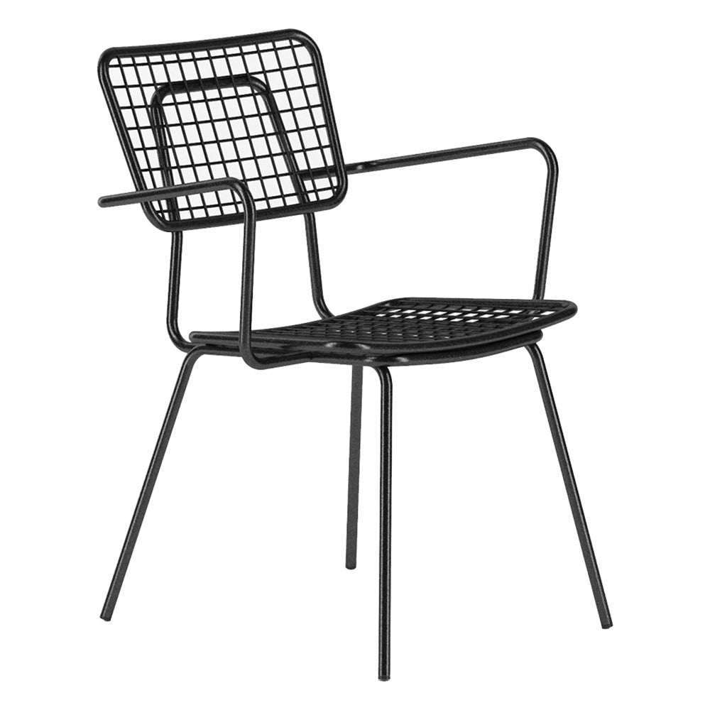 Silla para Jardín - GEBESA GRC OPLA - Frente 60 cm - Estructura de Acero - GGRP205 - GEBESA - NOGAL BEAT - Silla Comercial Exterior