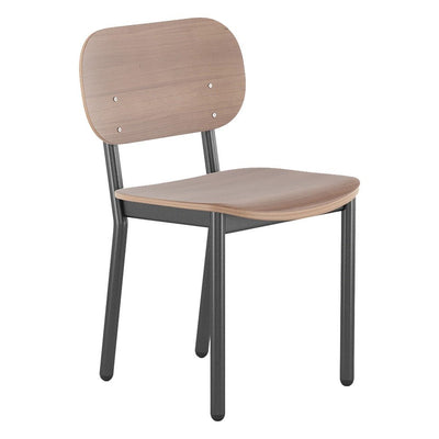 Silla para Restaurante - GEBESA GRC FERDINAND - Estructura de Acero y Asiento Tapizado - GGFR200 - GEBESA - NOGAL BEAT - Silla Comercial Interior