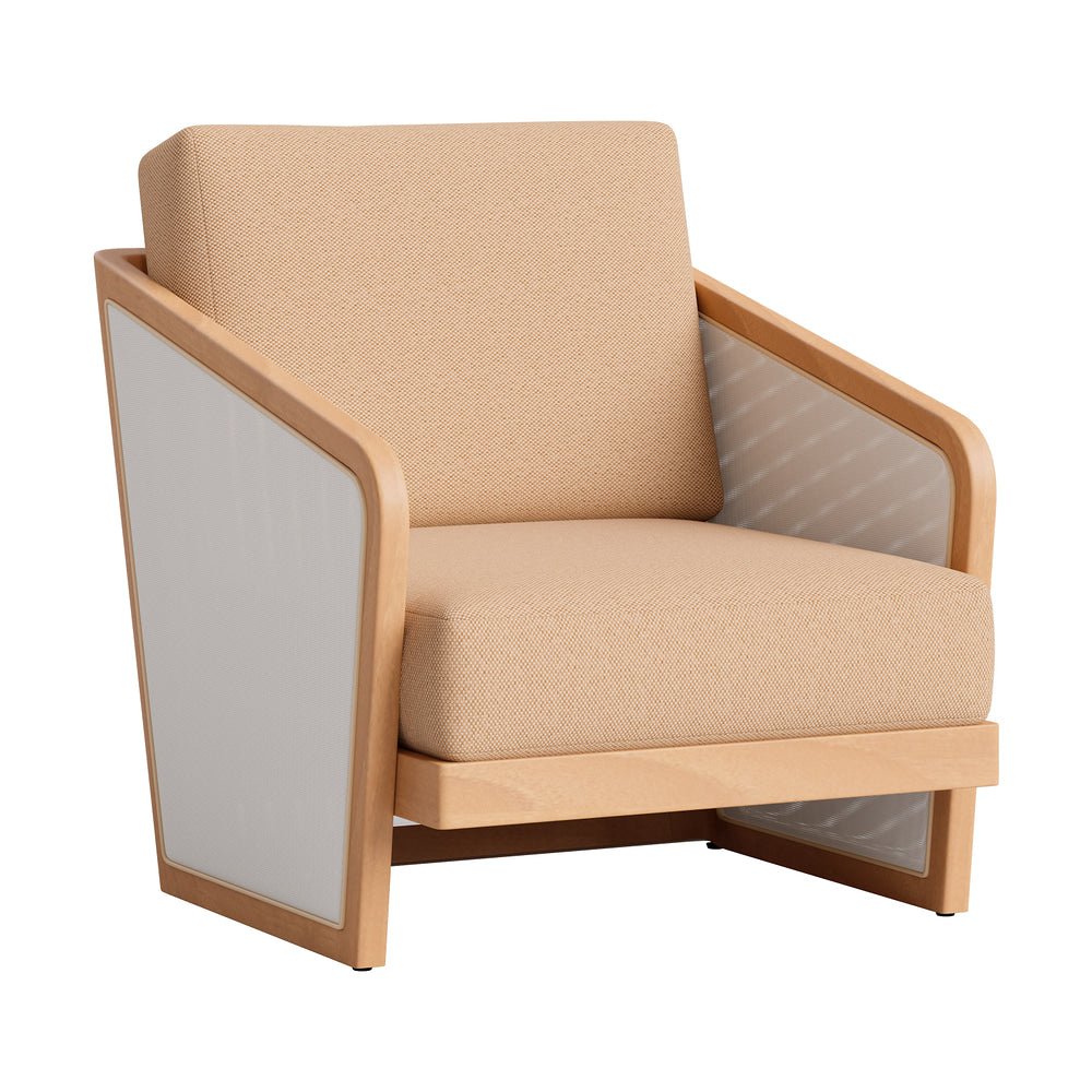 Silla para Restaurante y Jardín - ZUO SAKINA LOUNGE - Café - Asiento y Respaldo Tapizados con Tela para Exterior - 704244 - Zuo - NOGAL BEAT - Silla de Terraza