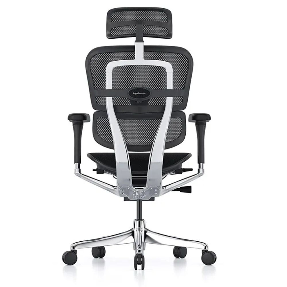 Silla ejecutiva REQUIEZ ERGOHUMAN RM-9100N negra con respaldo alto en mesh y brazos 5D ajustables.