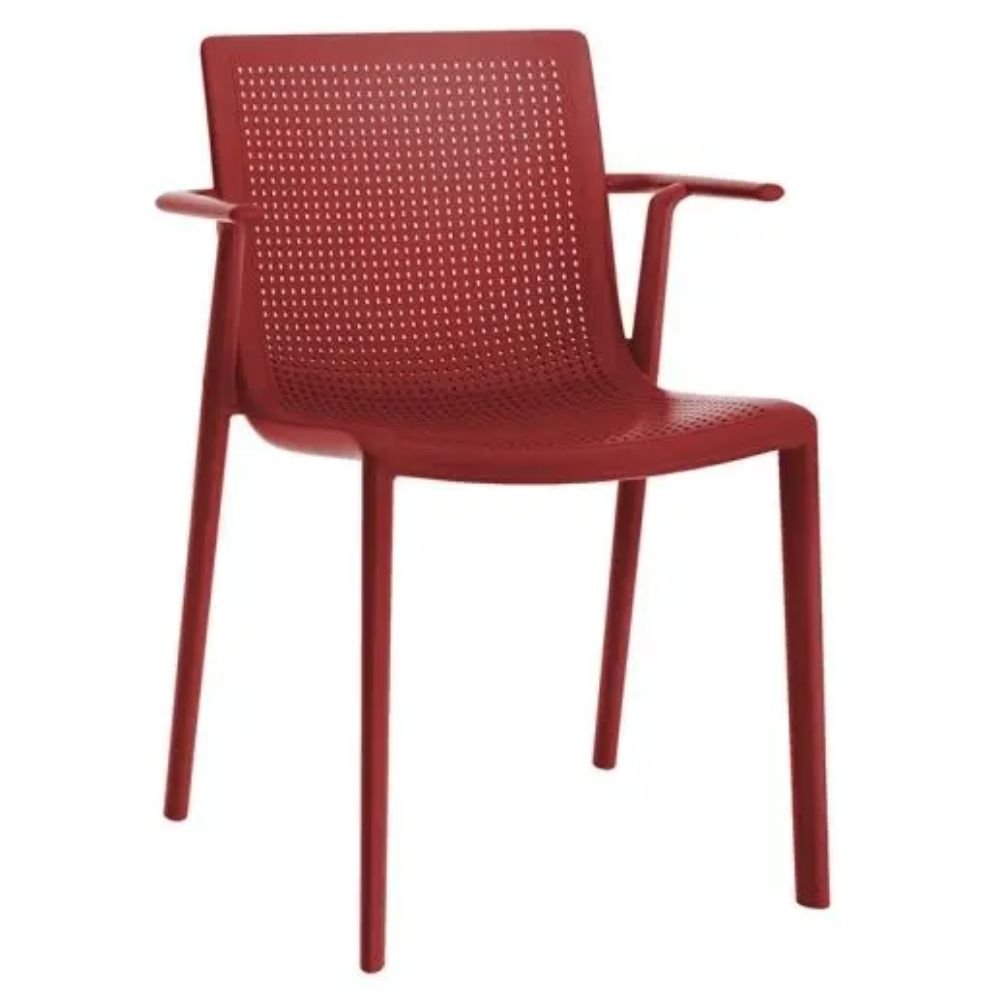 SILLA RESOL BEETAK ARMCHAIR | Silla Ocasional | Fibra Vidrio | Polipropileno | Apilable | Protección UV | Brazos | Interior + Exterior - 01541 - Resol - NOGAL BEAT - Sillas
