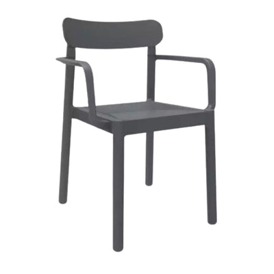 SILLA RESOL ELBA ARMCHAIR | Silla Ocasional para Cafetería Jardín | Inyectado PP | Protección UV | Interior + Exterior - 04499 - Resol - NOGAL BEAT - silla