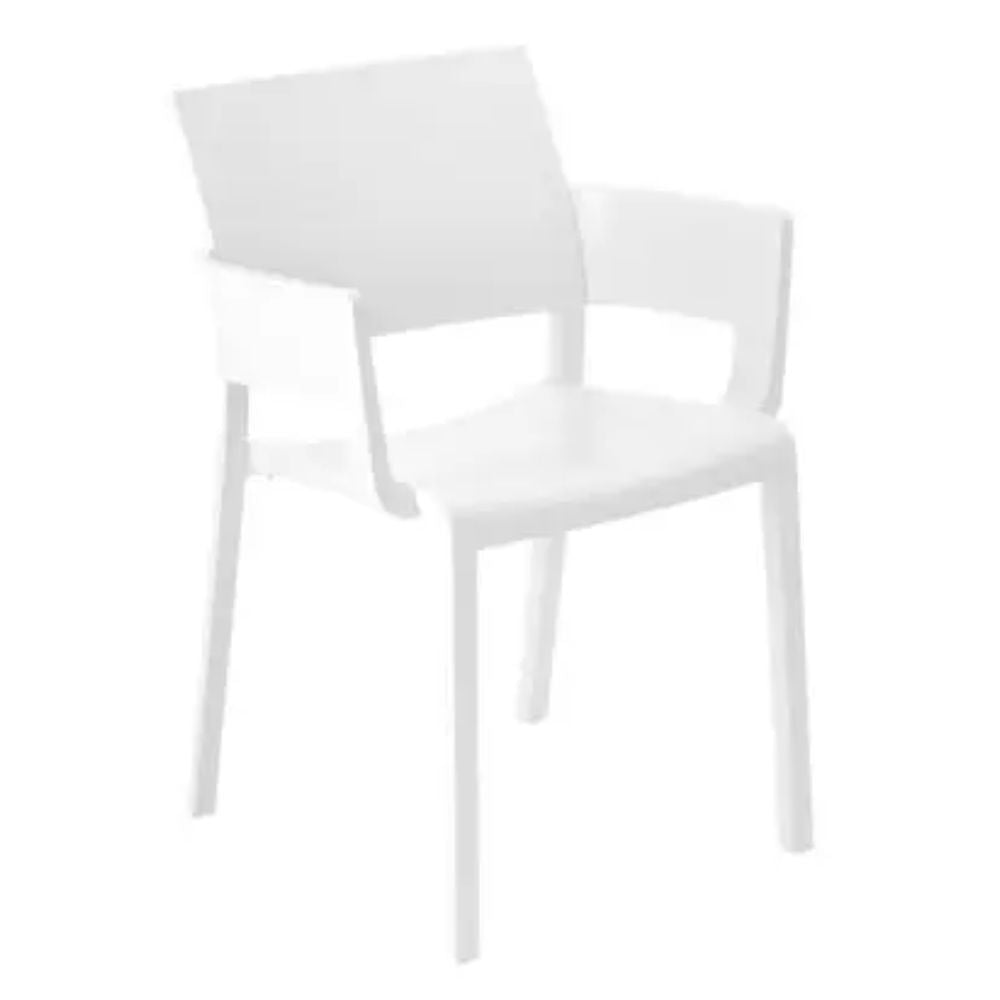 SILLA RESOL FIONA ARMCHAIR | Silla Ocasional | Fibra Vidrio | Polipropileno | Apilable | Protección UV | Brazos | Interior + Exterior - 01850 - Resol - NOGAL BEAT - Sillas
