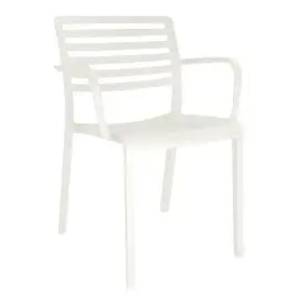 SILLA RESOL LAMA ARMCHAIR | Silla Ocasional | Fibra Vidrio | Polipropileno | Apilable | Protección UV | Brazos | Interior + Exterior - 00872 - Resol - NOGAL BEAT - Sillas
