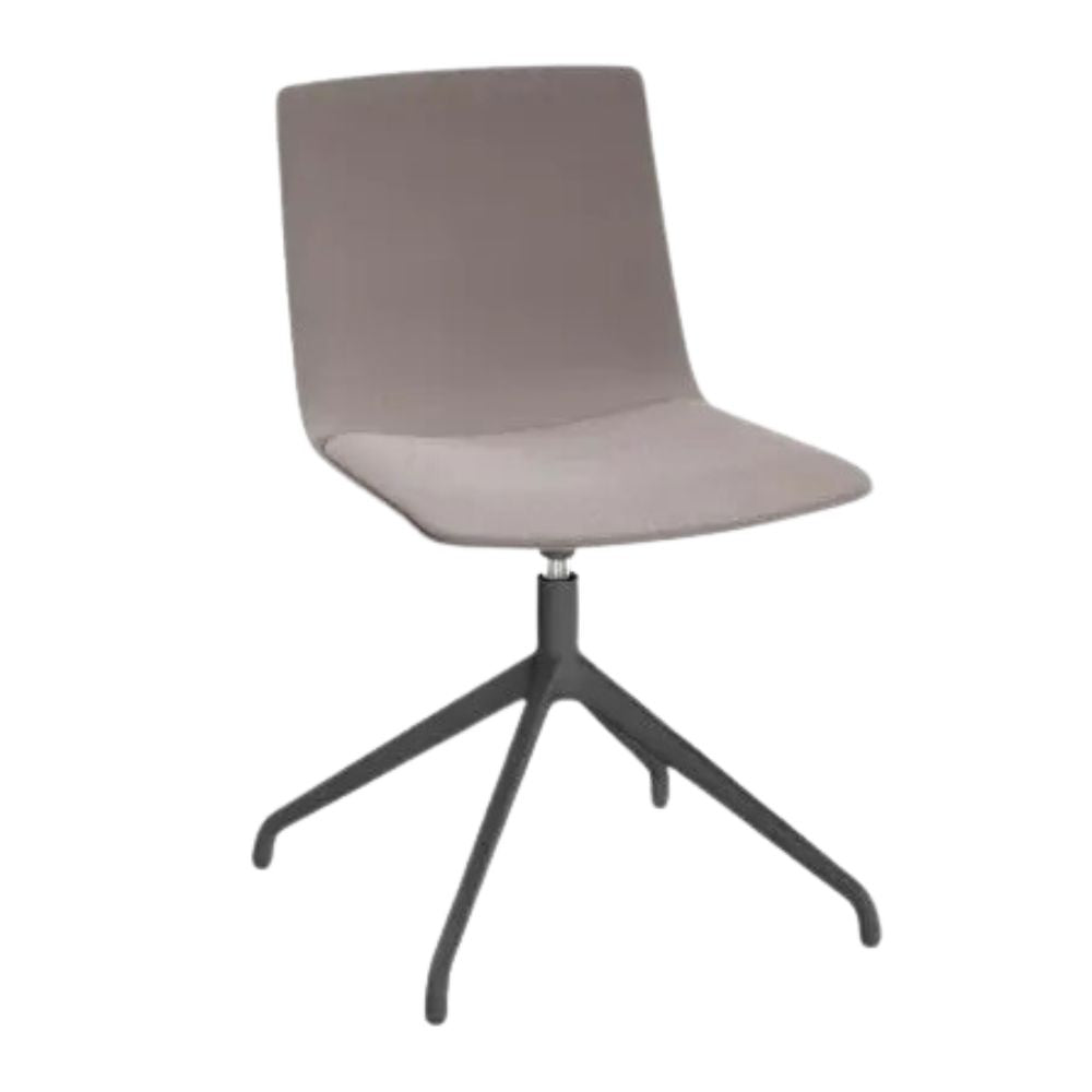 SILLA RESOL SKIN ARAÑA GIRATORIA FULLY UPHOLSTERED | Silla Secretarial para Oficina | Inyectado en Polipropileno | Tapizado Estructura Aluminio | Interior - 85957 + 60090 - Resol - NOGAL BEAT - Sillas de oficina