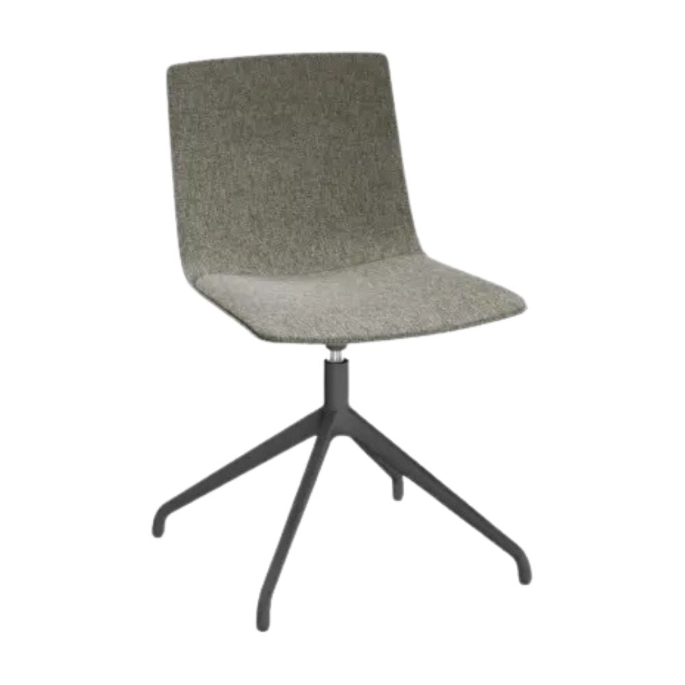 SILLA RESOL SKIN ARAÑA GIRATORIA FULLY UPHOLSTERED | Silla Secretarial para Oficina | Inyectado en Polipropileno | Tapizado Estructura Aluminio | Interior - 85957 + EGL49 - Resol - NOGAL BEAT - Sillas de oficina