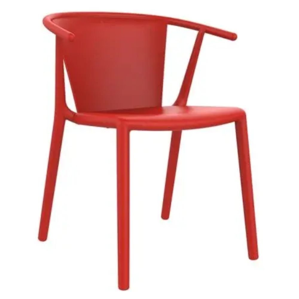 SILLA RESOL STEELY | Silla Ocasional | Fibra Vidrio | Polipropileno | Apilable | Protección UV | Brazos | Interior + Exterior - 04029 - Resol - NOGAL BEAT - Sillas