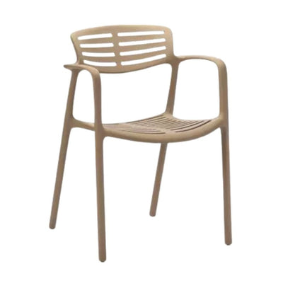 SILLA RESOL TOLEDO AIRE | Silla Ocasional | Fibra Vidrio | Polipropileno | Apilable |Brazos | Interior + Exterior - 03851 - Resol - NOGAL BEAT - Sillas