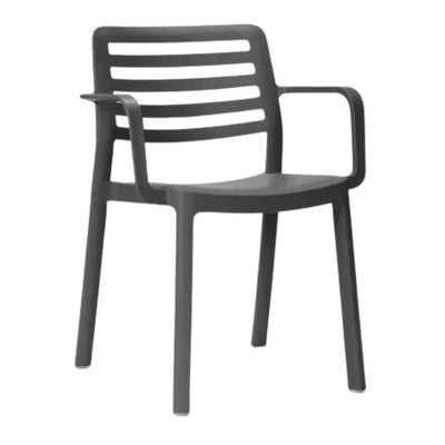 SILLA RESOL WIND ARMCHAIR | Silla Ocasional para Cafetería Jardín | Polipropileno | Protección UV | Interior + Exterior - 04567 - Resol - NOGAL BEAT - silla
