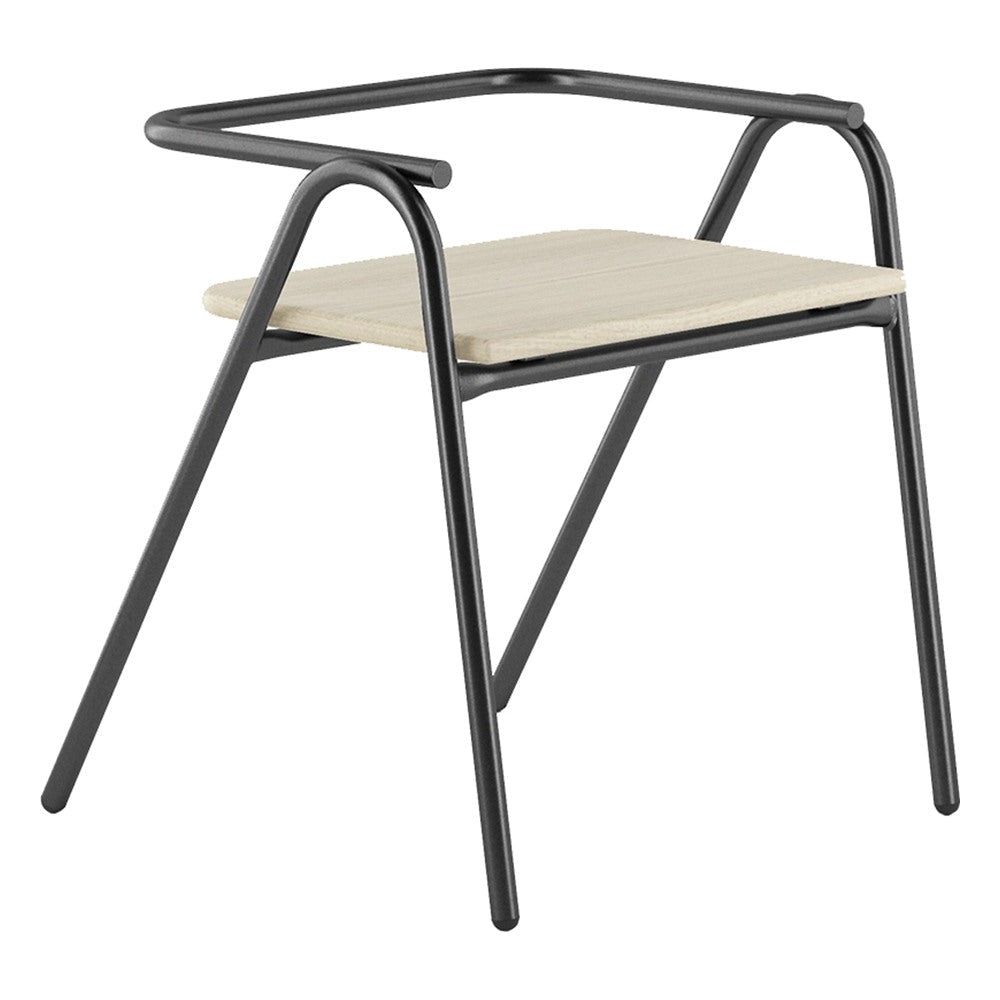 Silla Respaldo Medio para Patio - GEBESA GRC HURDLE - Asiento de HDPE y Estructura de Acero - GGRH324 - GEBESA - NOGAL BEAT - Silla Comercial Exterior