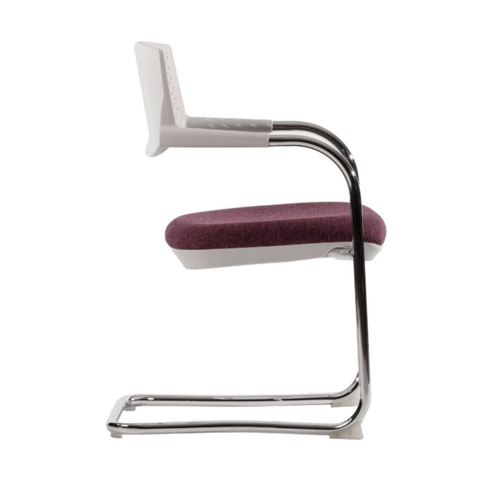 SILLA TECHNO MAIL | Silla para Visita Bufete Empresa Instituto Uso Ocasional Salas de Espera Vestibulo para Visitas | Base Trineo Metálico Cromado | Varios Colores | Polipropileno Flexible | Interior - MAIL Addison - Techno - NOGAL BEAT - Silla para oficina