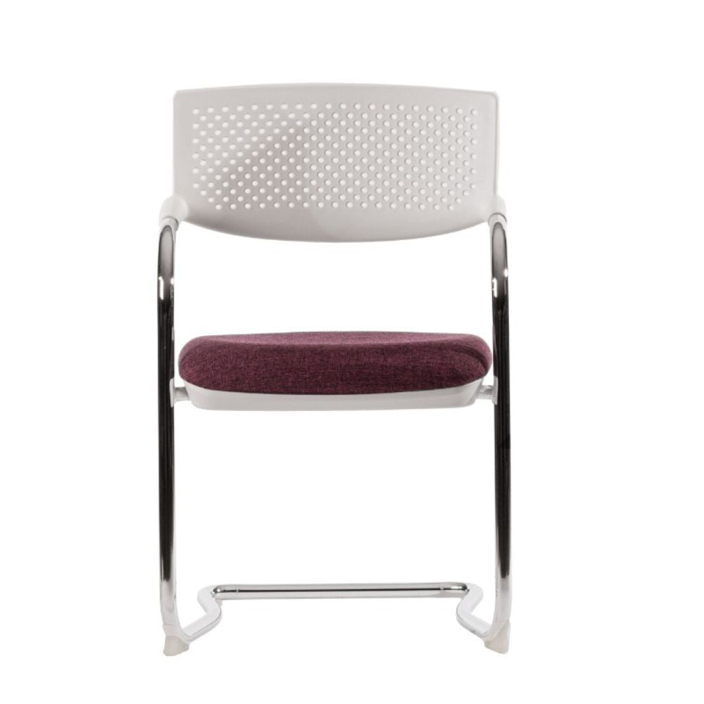 SILLA TECHNO MAIL | Silla para Visita Bufete Empresa Instituto Uso Ocasional Salas de Espera Vestibulo para Visitas | Base Trineo Metálico Cromado | Varios Colores | Polipropileno Flexible | Interior - MAIL Addison - Techno - NOGAL BEAT - Silla para oficina