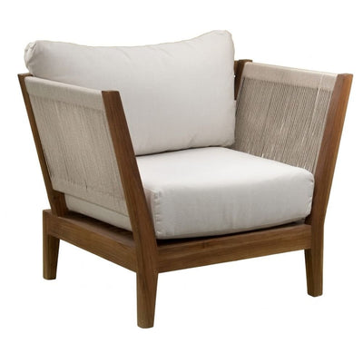 Sillón de Terraza para Áreas de Estar - NOGAL BEAT CORDELIA - Beige - Teca y Cuerda - SILLÓN CORDELIA Beige - CAMCO - NOGAL BEAT - Sofá de Terraza
