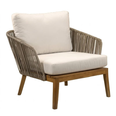 Sillón de Terraza para Zona de Jardín - NOGAL BEAT FERMANAG - Banana - Teca Aluminio y Polyrattan SunyGuard - SILLÓN FERMANAG Banana - CAMCO - NOGAL BEAT - Sofá de Terraza